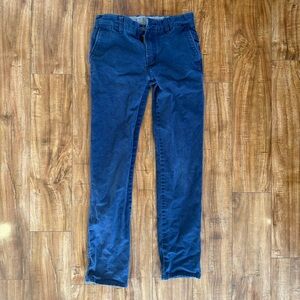 VISSLA Boys Navy Blue Straight Slim Pants Chinos Slacks Size 27